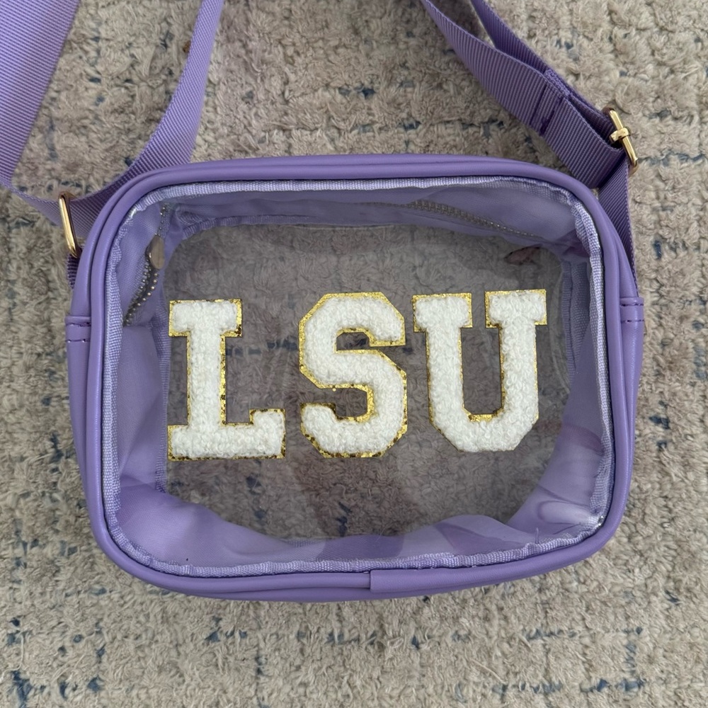 Clear crossbody stadium bag